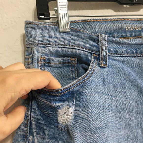 Old Navy 9" Curvy Profile Denim Jean Shorts Size 6 Mid Rise - Picture 4 of 11